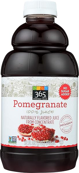 365 EVERYDAY VALUE, 100% JUICE NATURALLY FLAVORED JUICE FROM CONCENTRATE, POMEGRANATE, 32 FL OZ