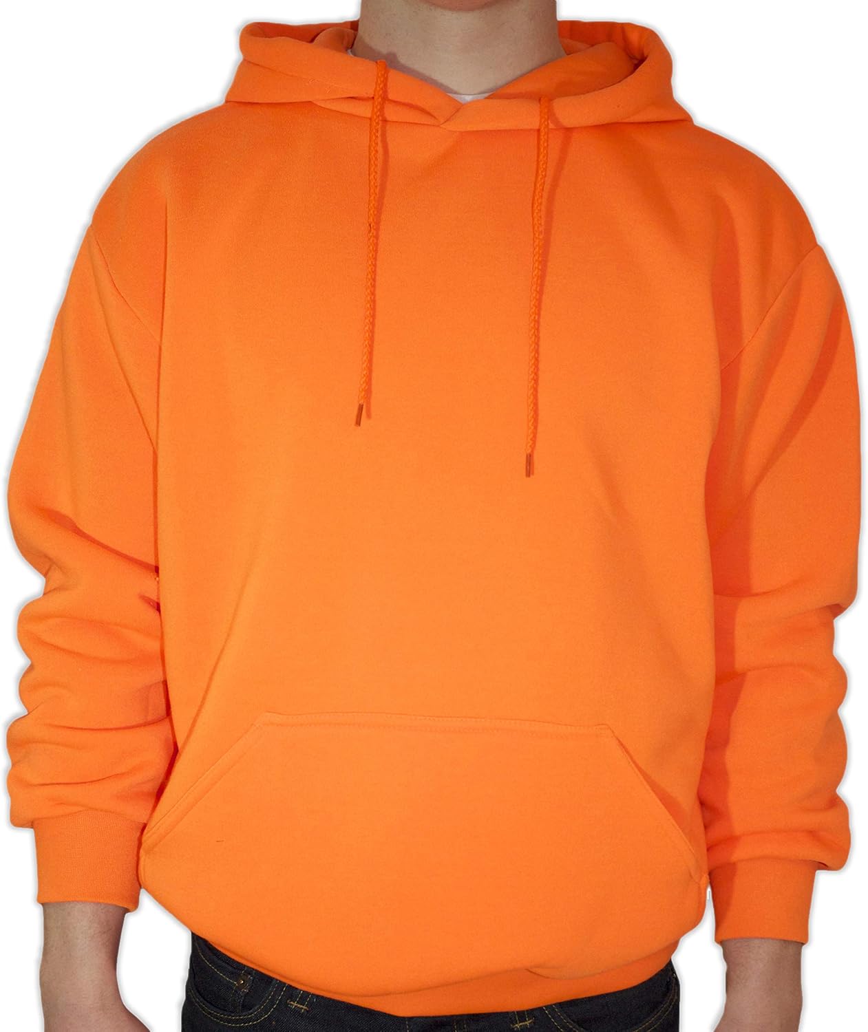 Neon Fluorescent Pull Over Hoodie w/Draw Strings Clothing