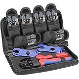BougeRV Solar Crimper Tool Kit for Solar Panel Cable Wire with 1PCS Solar Crimper and 6Pairs Solar connectors and 1Pair Solar