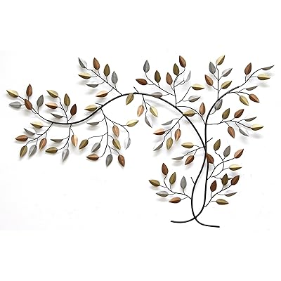 Stratton Home Decor SHD0012 Tree Branch Wall Decor, 39.96 W X 0.50 D X 26.97 H, Bronze/Gold/Espresso