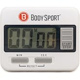 Body Sport Digital Timer Stopwatch for Fitness &amp; Exercise Routines - Easy to Use, Battery Operated, Multifunctional Time Tracker for Home, Gym, Kitchen, Classroom, and Office Settings
