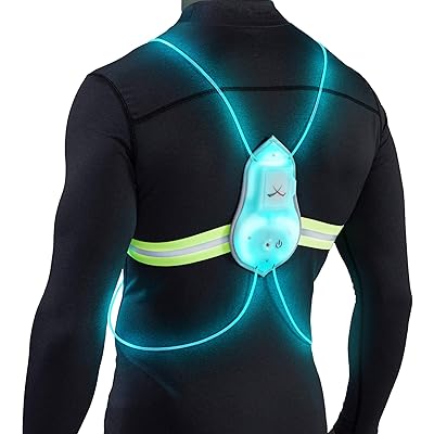 Tracer360 &ndash; Revolutionary Illuminated &amp; Reflective Vest for Running or Cycling with Multicolored LED Fiber Optics (Women &amp; Men, Adjustable, Lightweight, Weatherproof Gear for Jogging &amp; Biking)