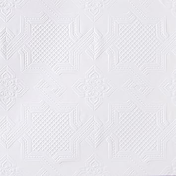 Brewster Rd0655 Anaglypta Paintable Tin Effect Wallpaper 21 Inch By 396 Inch White Amazon Com
