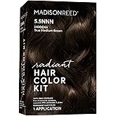 Madison Reed Radiant Hair Color Kit - 5.5NNN Dark Brown with Warm Golden Tones (Modena Brown), 100% Gray Hair Coverage Permanent Hair Dye for Resistant Grays | PPD-Free & Ammonia-Free, 1 Pack