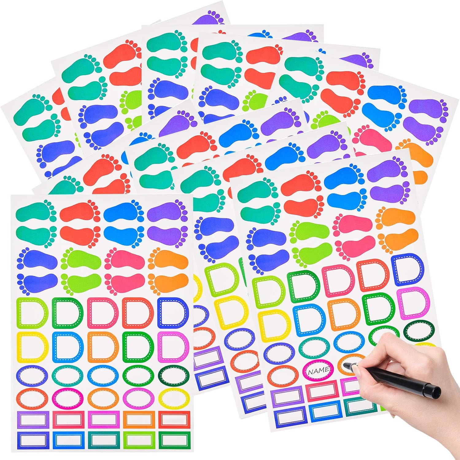 230 Pairs Name Labels for Shoes School Name Tags Stickers Shoes Name Labels Tags for Kids