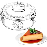EasyShopForEveryone Stainless Steel Flanera (Laser Design), 8.6 x 8.6 x 3.5 Inches Flan Pan, Capacity 80 fl. oz, Compatible with Instant Pot 8qt, Molde Para Flan