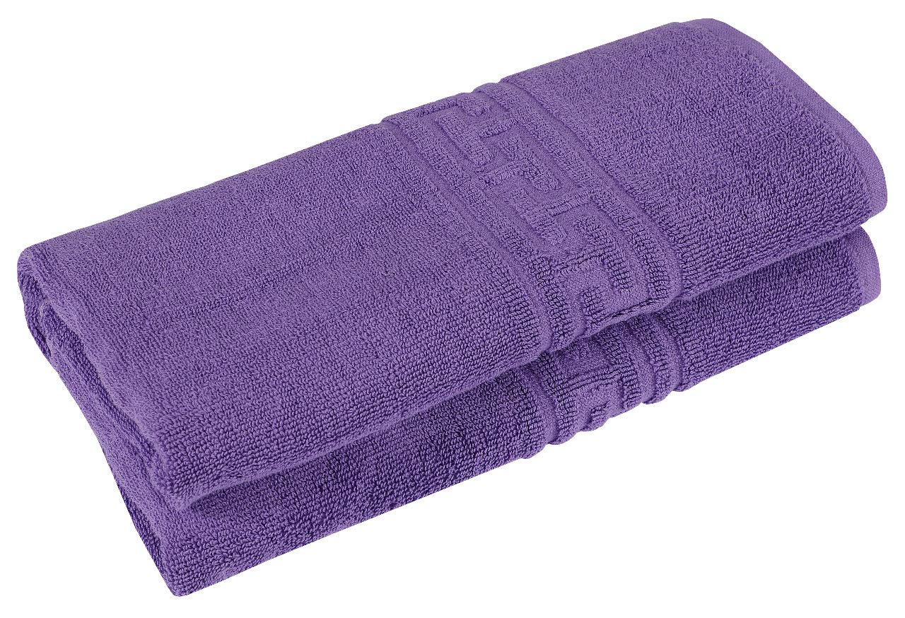 Every Thread Counts - 2 Bath Sheet Set Luxury & Soft - 600 GSM Ring Spun Cotton Highly Absorbent Towels for Bathroom - Hotel Quality (Purple, 2 Bath Sheet Set)