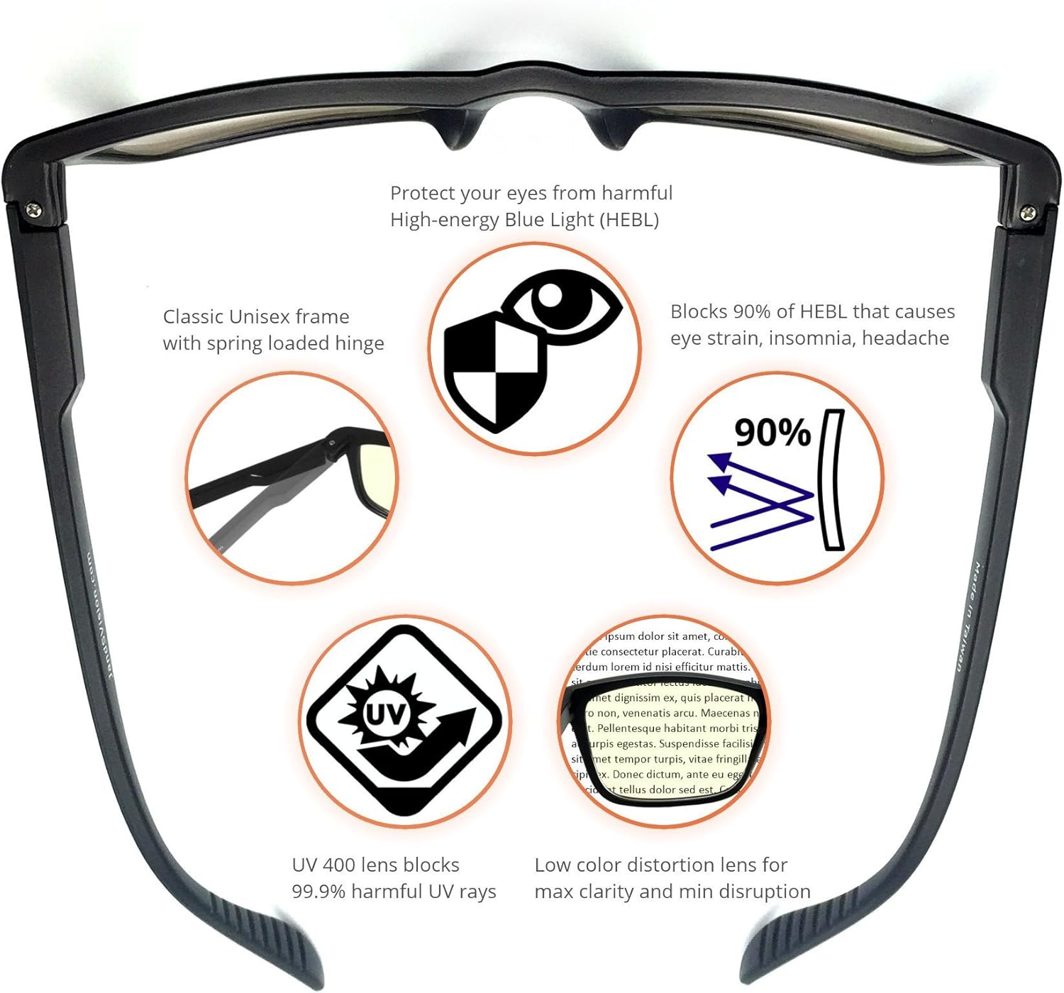 J+S Vision Blue Light Shield Computer Reading/Gaming Glasses - 0.0 Magnification - Anti Blue Light 100% UV Protection Low Color Distortion, Classic Black Frame - Essential Gaming Gear: Health & Personal Care