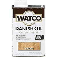 Watco 242219 Danish Oil Wood Finish, Low VOC, Pint, Natural