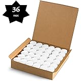 Votive Candles White - 15 Hour Burn Time - 36 Pack Emergency Candles - for Weddings, Parties, Holiday and Home Decoration