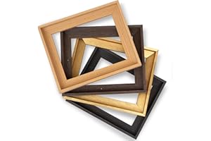 CANFRAVAS 11x14 Solid Wood Canvas Floater Frame, Wood Canvas Floating Frame, Floater Frame for 0.6"-0.8" Deep Canvas Paintings (11"x14", Dark Brown)