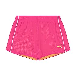 PUMA Girls' Little Active Short, Pink Glo, 4