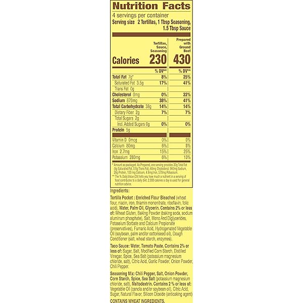OLD EL PASO TORTILLA POCKETS DINNER KIT, 12.4 OZ