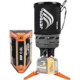 Jetboil Zip 0.8L Portable Fast Boil Stove with Easy-Turn Knob Igniter for Backpacking and Camping, Propane/Isobutane Burner