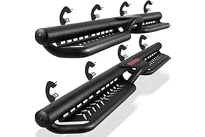 COMNOVA AUTOPART COMNOVA Running Boards Compatible with 2019-2026 Chevy Silverado/GMC Sierra 1500, 2020-2026 2500HD 3500HD Crew Cab. Two Stairs Design Heavy-Duty Nerf Bars, Step Bars Rock Sliders Rail.