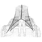 Highly Elastic Cargo Net, Simple Truck Bed Cargo Mesh Organizer, Suitable for Daily Light Loads of Trucks, 4'x4' Stretches to 7'x7' (Single Layer)