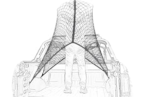 Highly Elastic Cargo Net, Simple Truck Bed Cargo Mesh Organizer, Suitable for Daily Light Loads of Trucks, 4'x4' Stretches to