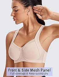 SYROKAN High Impact Sports Bras for Women No