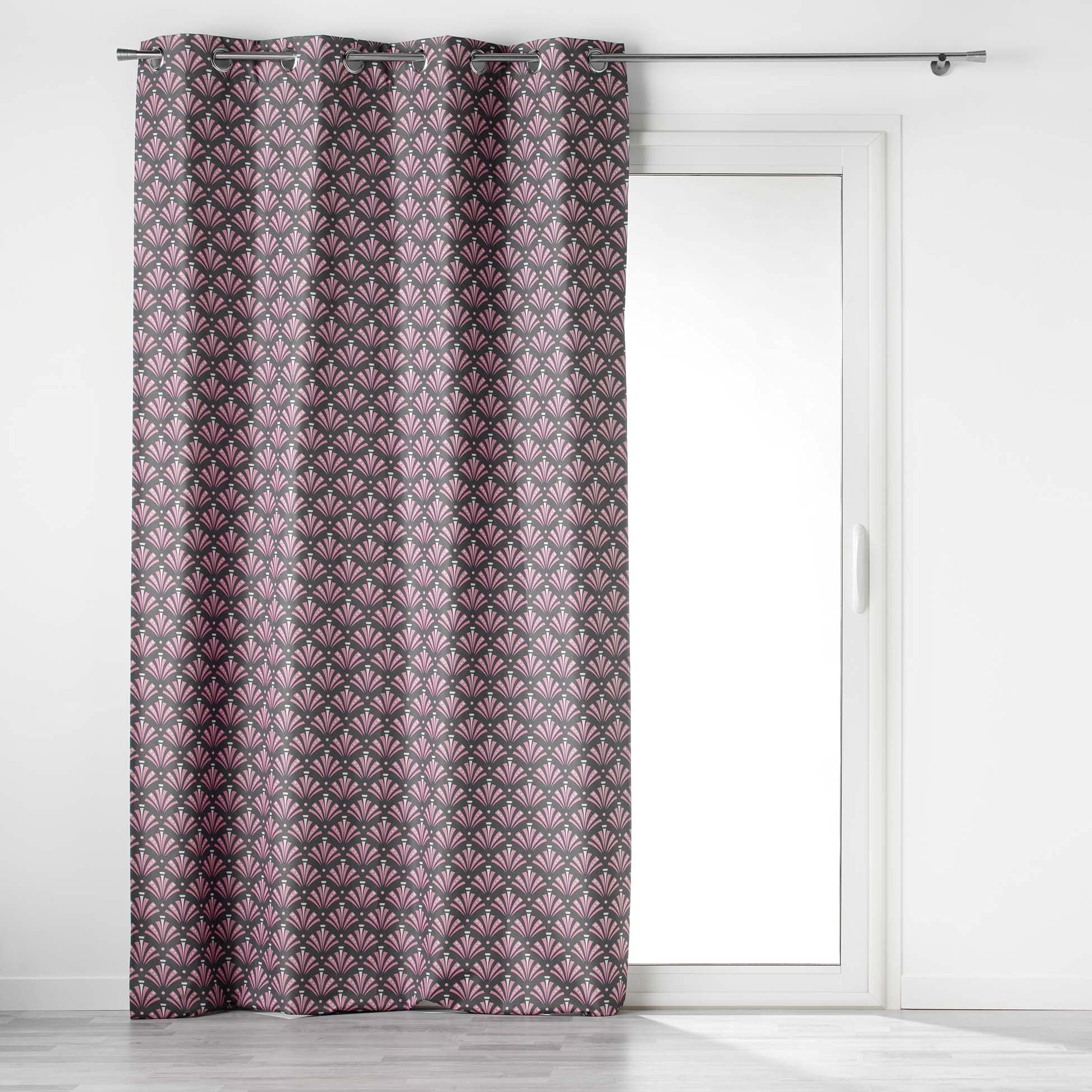 Douceur d'Intérieur Eyelet Curtain 135 x 260 cm Grey