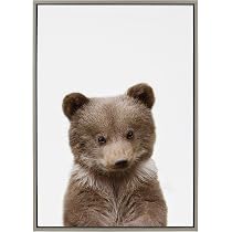 Amazon.com: Kate and Laurel Sylvie Baby Bear Animal Print Portrait ...