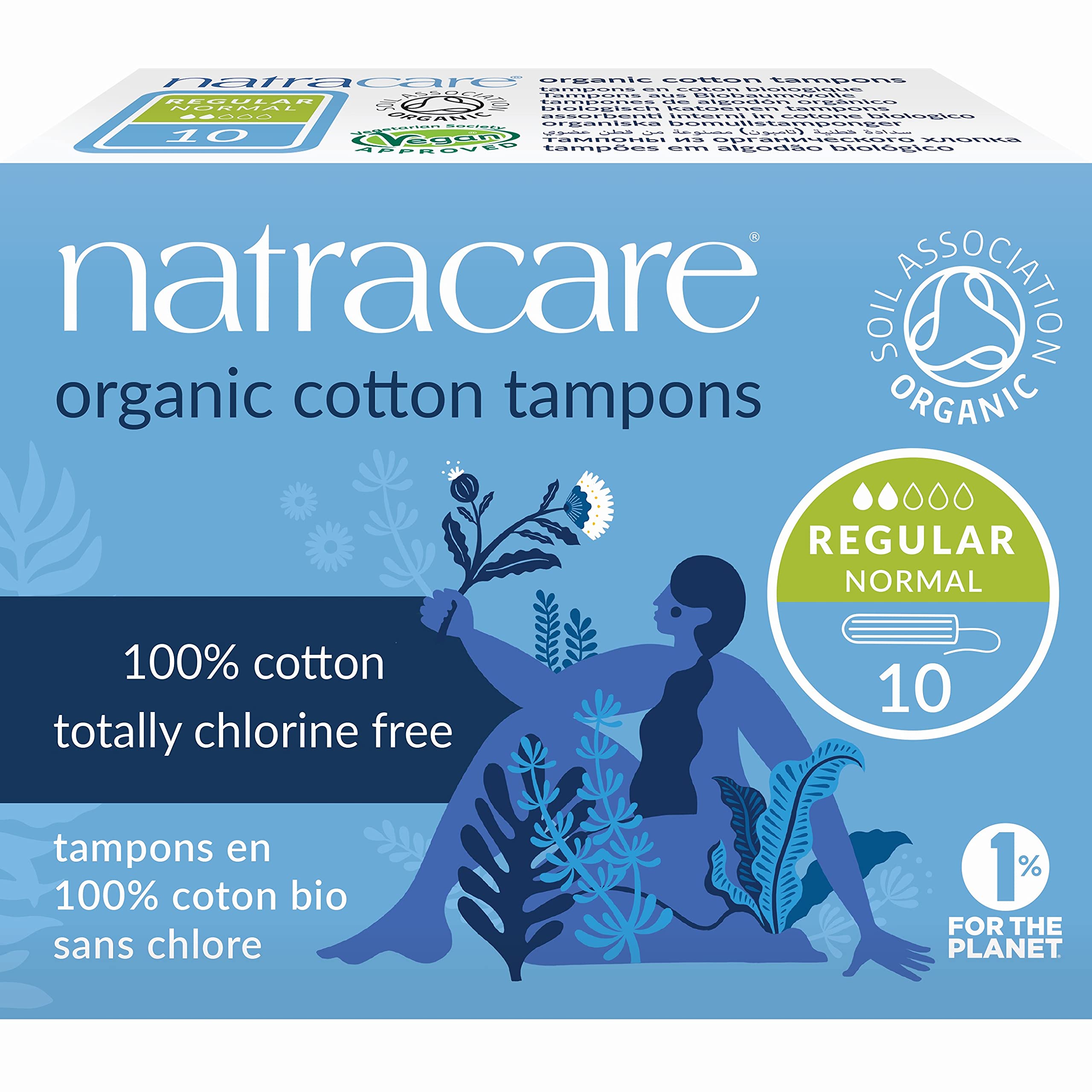 Natracare Organic Cotton Tampons Regular Pack of 10's