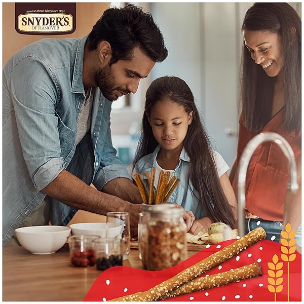 SNYDER’S OF HANOVER, OLD FASHIONED PRETZEL RODS, 27 OZ CANISTER