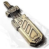 YKAIFZON 6-Gear Magnetic Sword Fidget Slider, Antique Gold Metal EDC Fidget Toy for Adults, Stress Relief & Anxiety Gadget wi