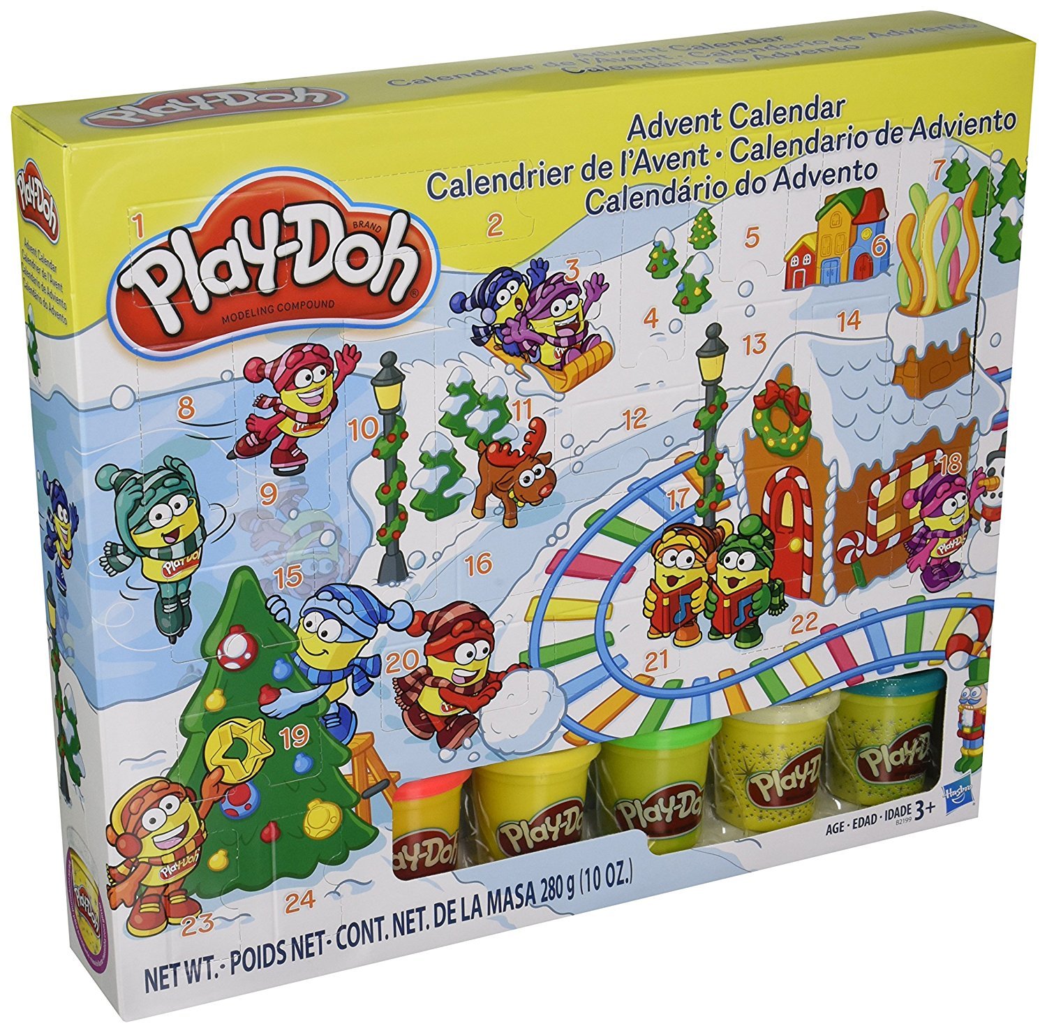 Play-Doh - B21999 - Modeling Compound Toy - Xmas Advent Calendar - Includes 5 Colour Tubs
