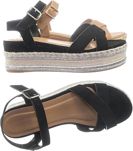 wrap strap espadrille flatforms