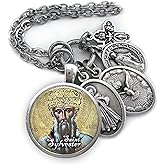 St. Sylvester Keychain, Necklace or Clip, Patron Saint Confirmation Gift