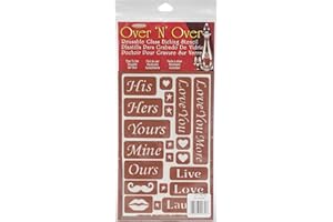 ARMOUR ETCH Armour Products Over n Over Glass Etching Stencil HIS Hers, Multicolor