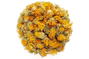 MagJo Naturals, Calendula Flower (1 Pound Bag) whole dried calendula flowers and petals, Calendula officinalis, loose leaf tea, marigold flowers, loose leaf teas, cocktail bombs, Raw