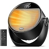 DREO Space Heater 1500W, 60° Adjustable Tilt, 10.5ft/s Portable Electric Heaters for Indoor Use with Thermostat, 8 Safety Pro