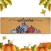 Long Doormat 48x 16 inch Front Door Mat Welcome Doormat Fall Front Door mat Welcome Floor Mat for Fall Halloween Thanksgiving Front Door Outdoor Indoor Decor