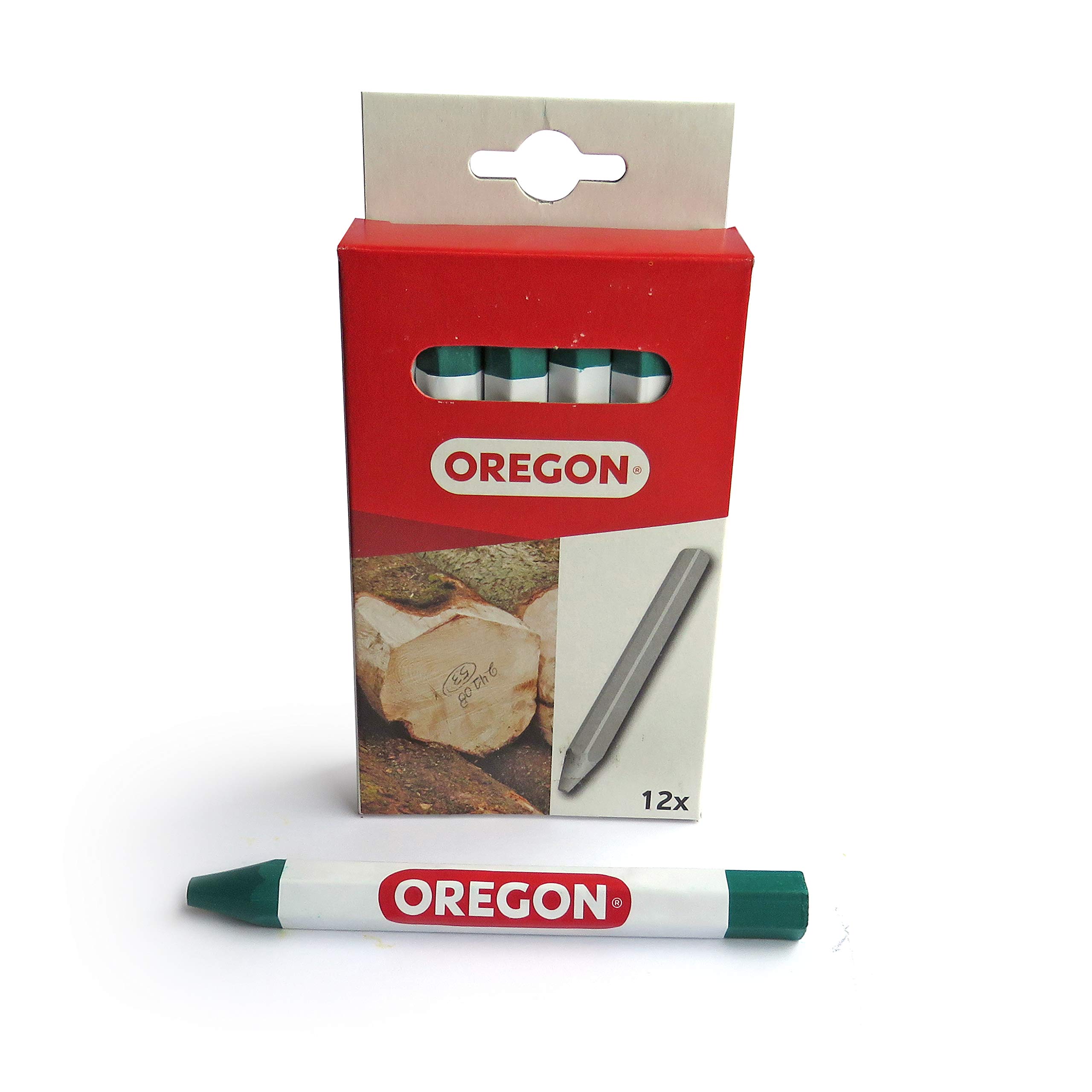 Oregon 295362 Multi Surface Marking Crayon - Green (Pack of 12)