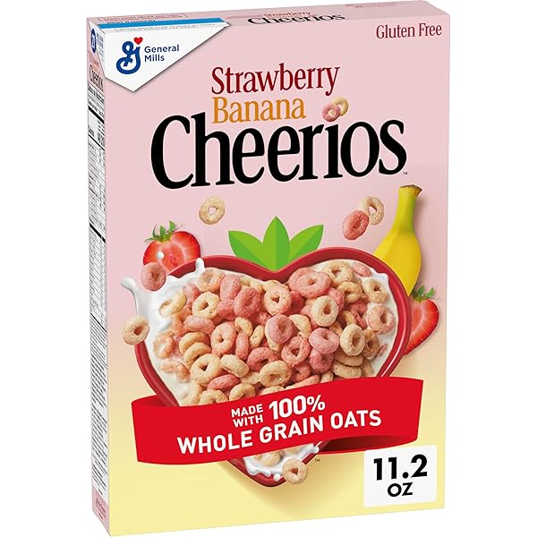 STRAWBERRY BANANA CHEERIOS, HEART HEALTHY GLUTEN FREE BREAKFAST...