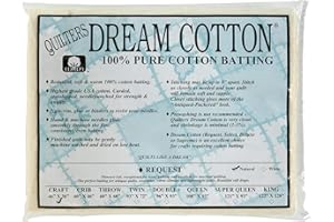 Quilters Dream Natural Cotton Request Batting (46in x 36in) Craft