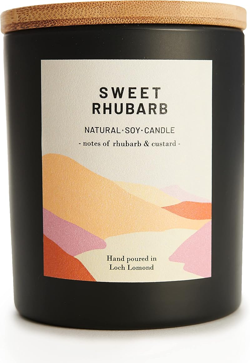 Ocoee House Luxury Scented Soy Candle Loch Lomond Rhubarb 450g 2 Sizes