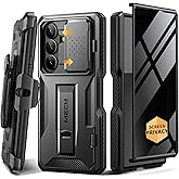 TONGATE for Z Fold 7 Case with Privacy Screen Protector, [Built-in Slide Camera Cover & Stand] [Anti Spy] Military Grade Drop Phone Case for Samsung Galaxy Z Fold 7 with Belt Clip, Black Privacy