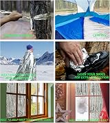 MIXIAO Survival First Aid Blanket Insulating Reflective Silver 130x210cm view 6