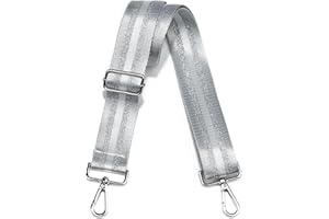 LVYOUME Purse Strap Silver Hardware Wide Bag Straps Replacement Crossbody Adjustable Shoulder Strap for Purses