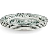 Spode Heritage Green Italian 10.5" Dinner Plates, Set of 4 | Earthenware, Made in England