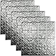Great Lakes Tin Hamilton Unfinished 2ft x 2ft Nail Up Ceiling Tiles - Perfect for DIY and Home Renovation Projects - Easy to Install (5 Pack)