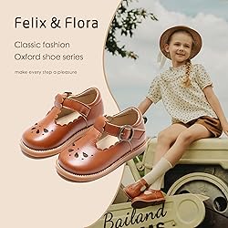 Felix & Flora Toddler Little Girl Brown Mary Jane