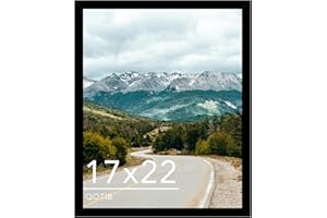 QOTIB Wood 17x22 Picture Frame Black for Wall Hanging, 17 x 22 Frame Photo Frame for Wall Horizontally or Vertically, Black, 1 Pack