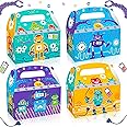 LaVenty 12 PCS Robot Birthday Party Favors Boxes Robot Birthday Party Supplies Robot Birthday Party Favors Bags Robot Birthday Banner Robot Birthday Party Decoration