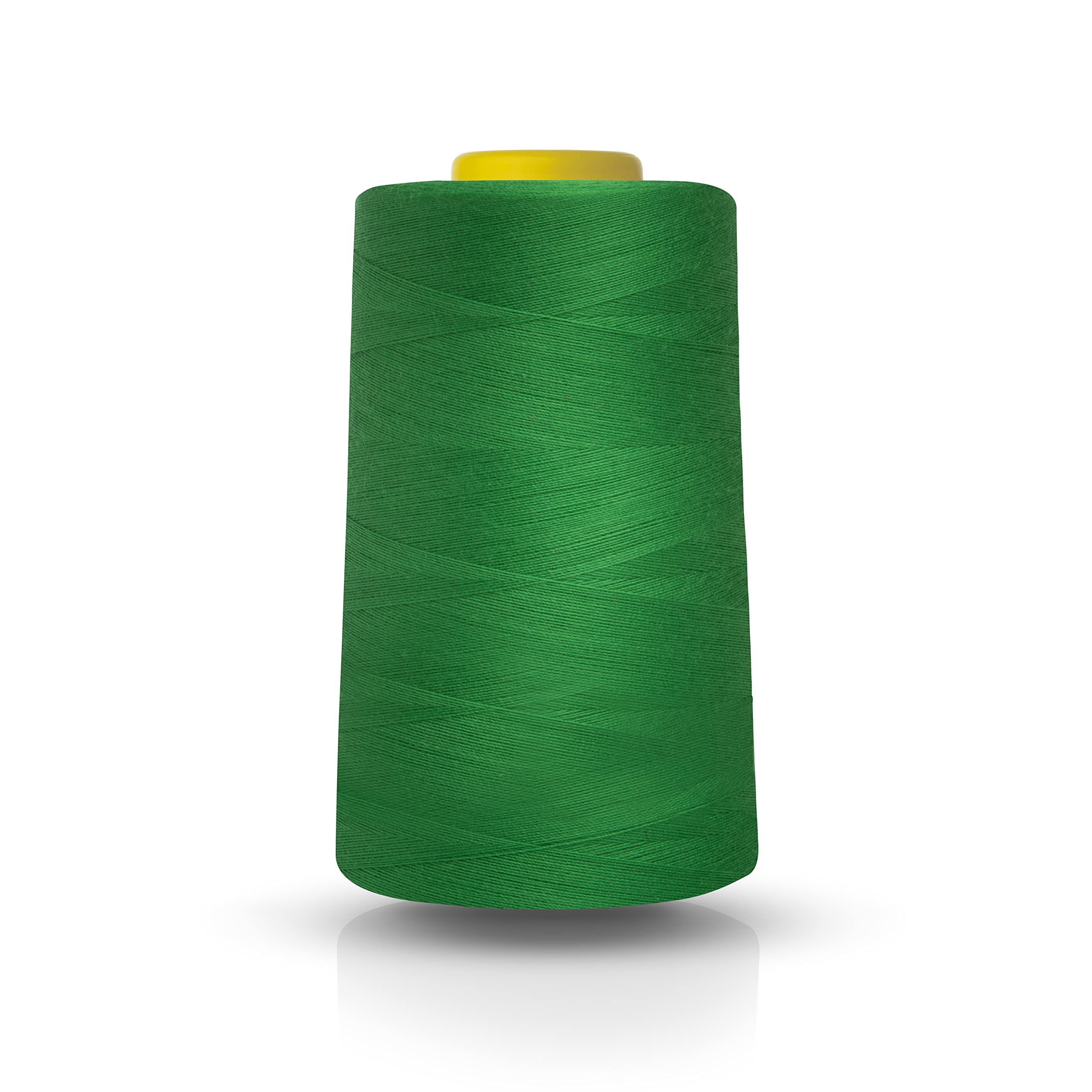 Realm Single Overlocking Sewing Machine Polyester Thread 5000 Yards Cones White Black Natural Navy Red (Green)