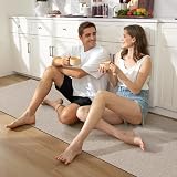 DEXI Kitchen Rug Mat Sets 43x75cm 43x150cm Beige Non Slip Rubber Backed view 8