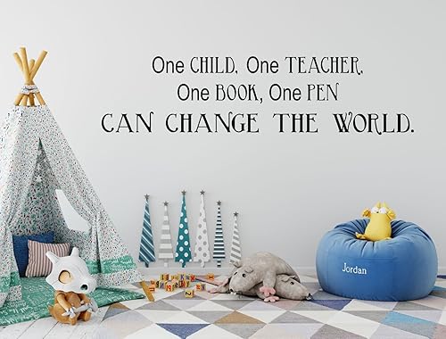 Amazon Com Classroom Vinyl Wall Decal One Child One Teacher