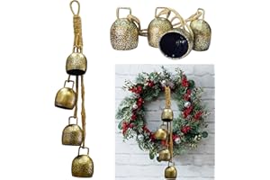 YXOTJHS Christmas Bells for Decoration, Gold Vintage Bells, Brass Christmas Bells for Door Garland Christmas Tree - Christmas Bell Gifts for Women